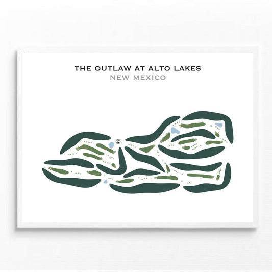 The Outlaw At Alto Lakes, New Mexico - Printed Golf Courses