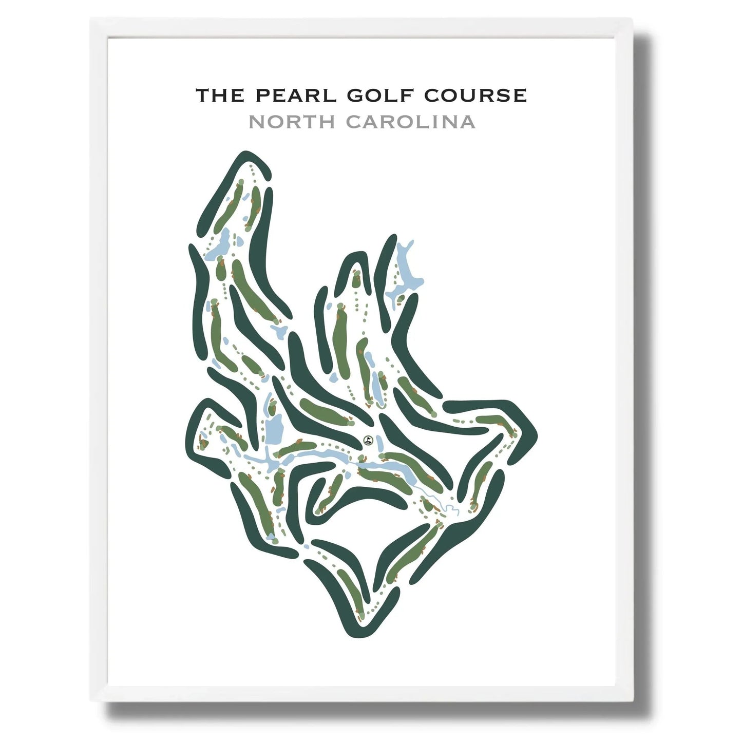 The Pearl Golf Course, North Carolina - Portrait - Printed Golf Courses