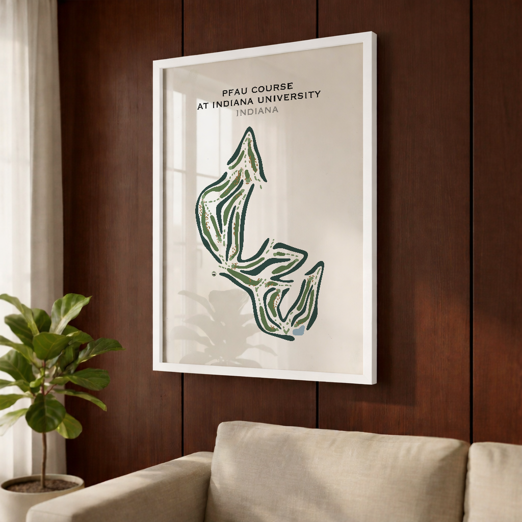 The Pfau Course At Indiana University, Indiana - Printed Golf Courses