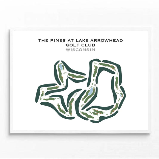 The Pines at Lake Arrowhead Golf Club, Wisconsin - Printed Golf Courses