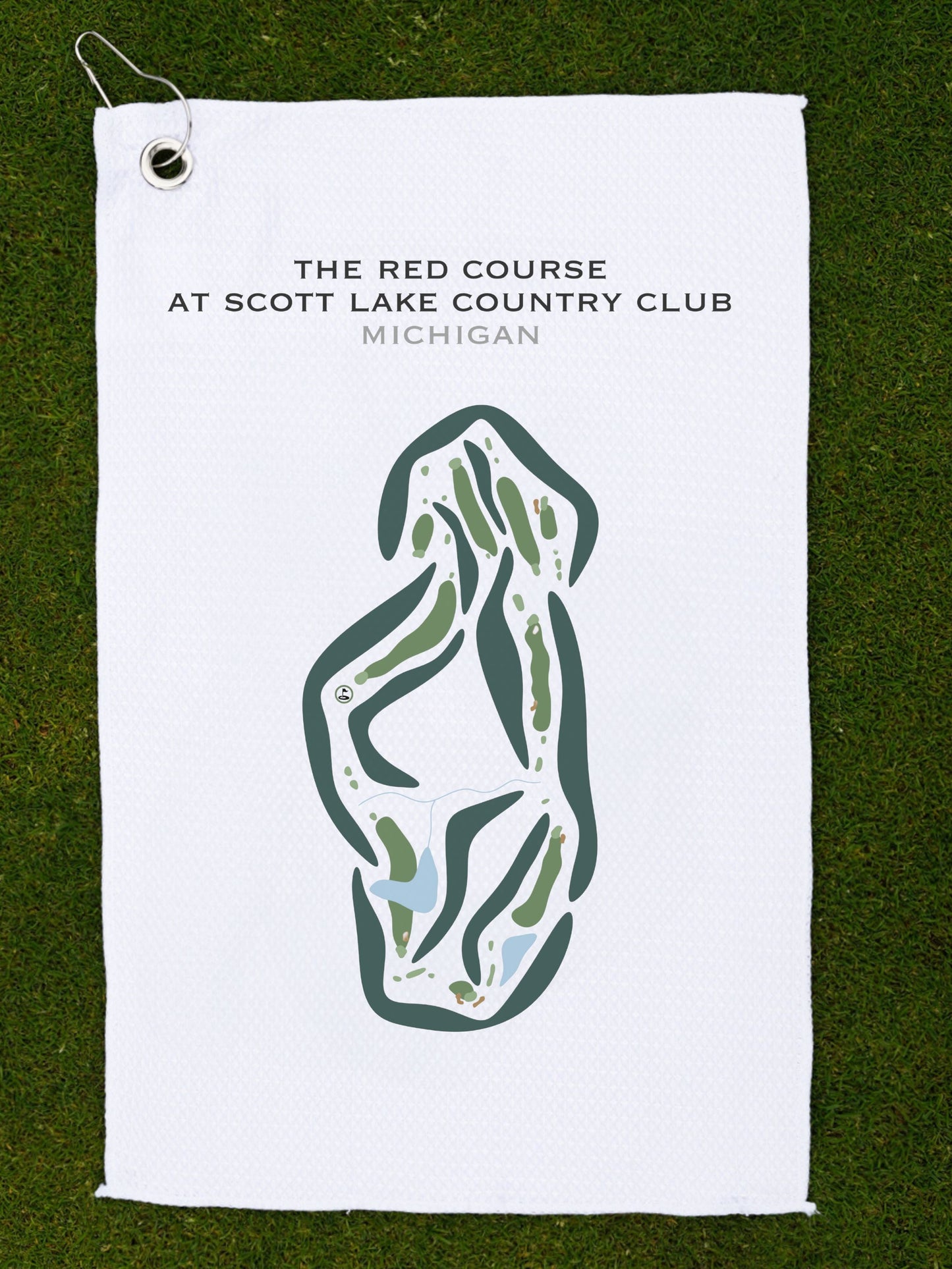 The Red Course at Scott Lake Country Club, Michigan - Printed Golf Courses