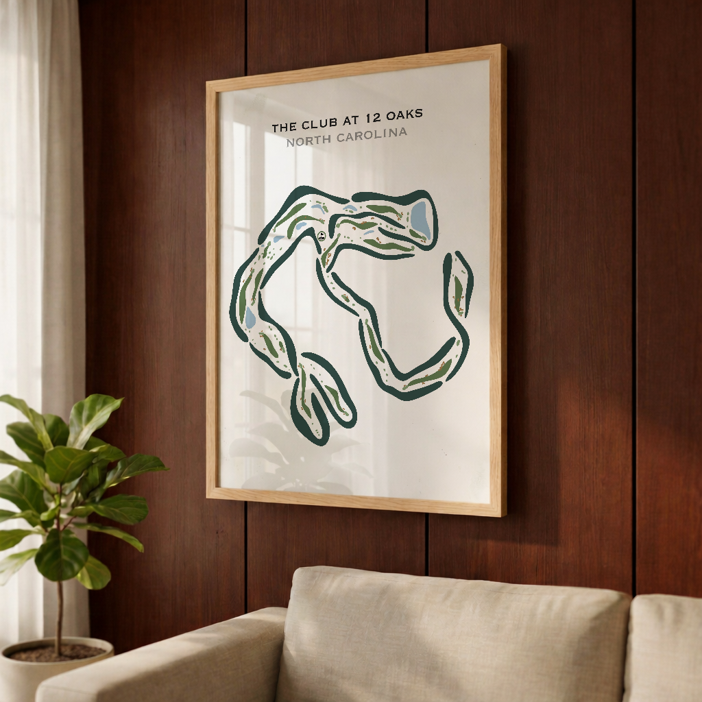 The Club at 12 Oaks, North Carolina - Printed Golf Courses