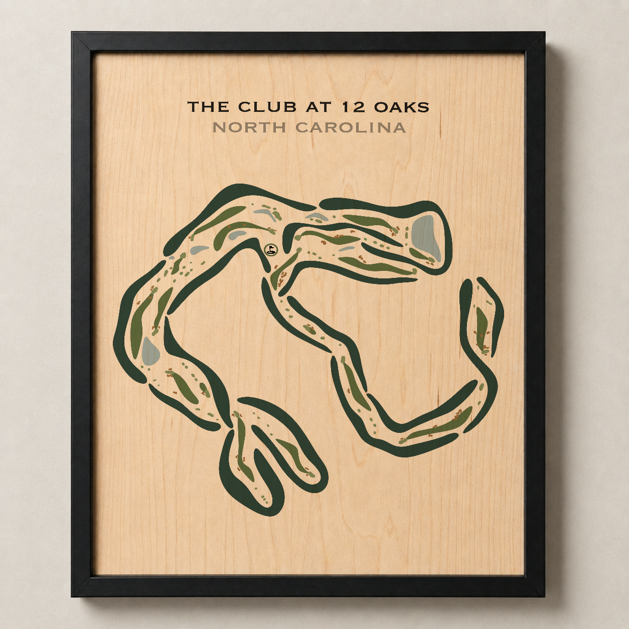 The Club at 12 Oaks, North Carolina - Printed Golf Courses