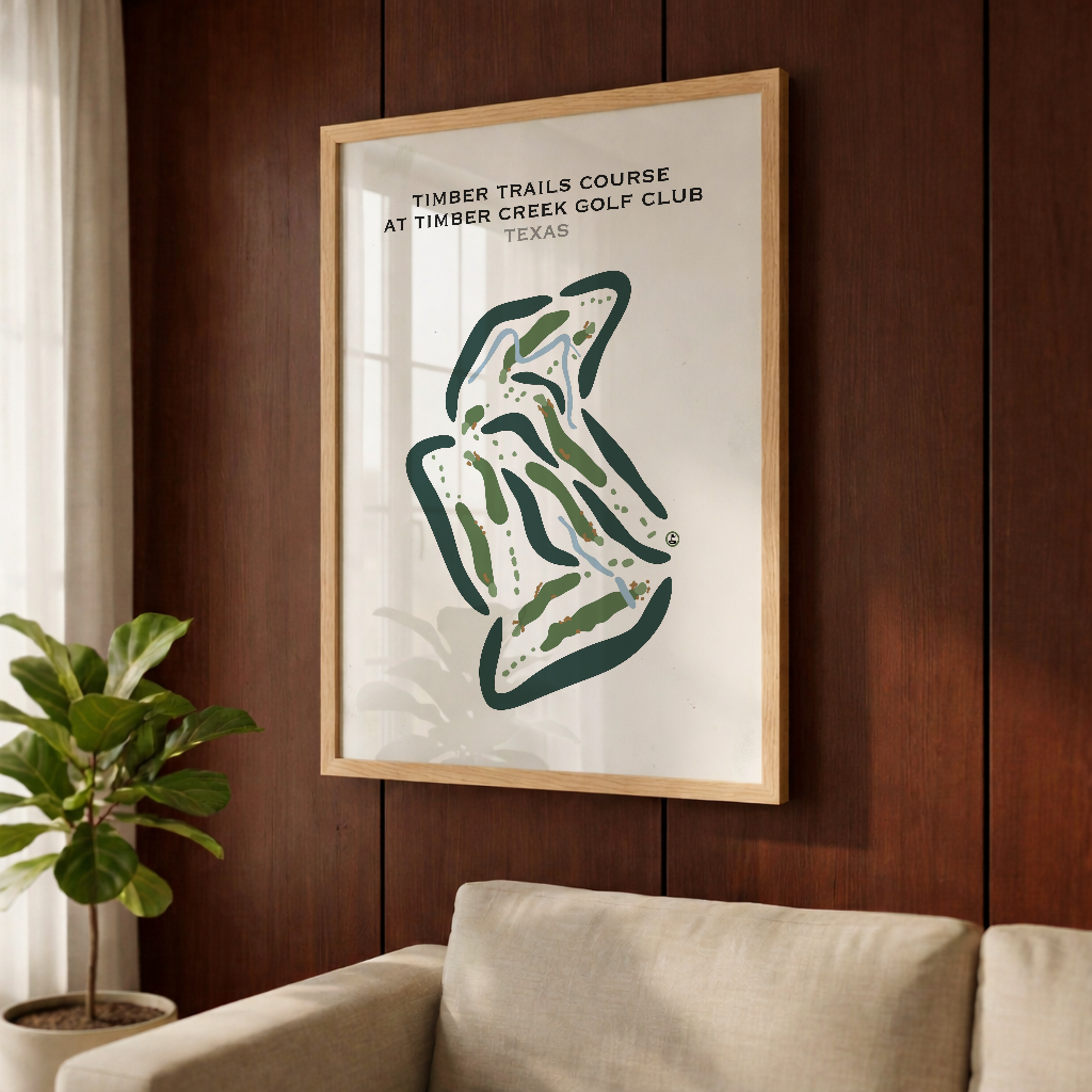Timber Trails Course at Timber Creek Golf Club, Texas - Printed Golf Courses