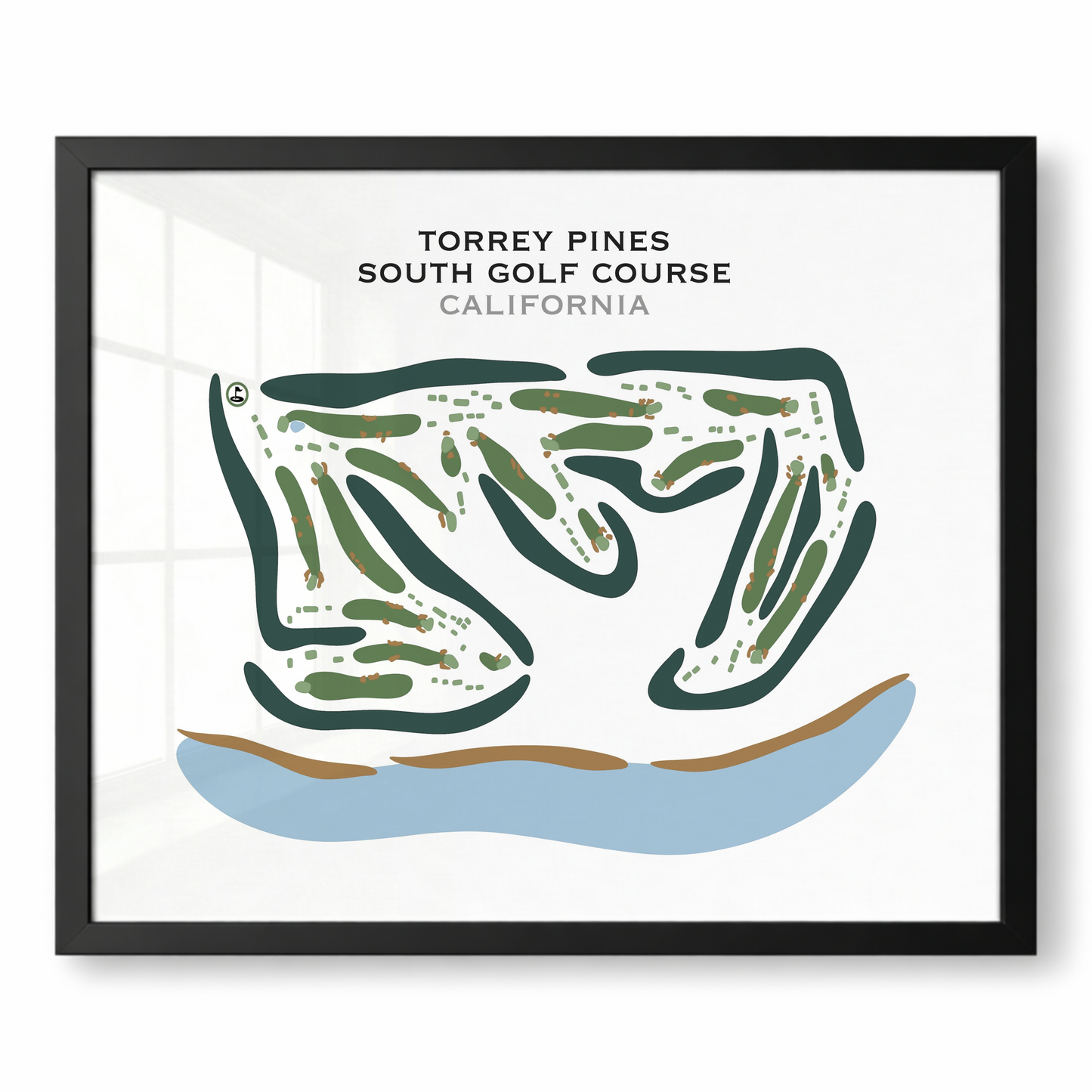Torrey Pines South Course, California - Printed Golf Courses