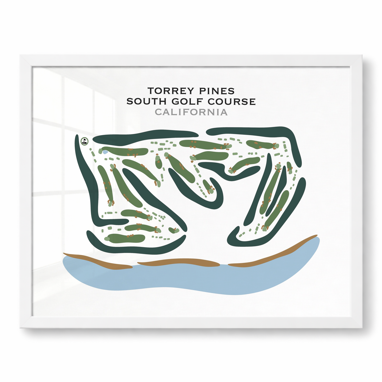 Torrey Pines South Course, California - Printed Golf Courses