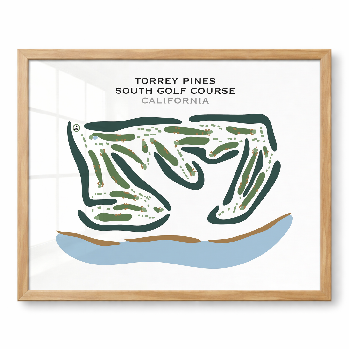 Torrey Pines South Course, California - Printed Golf Courses