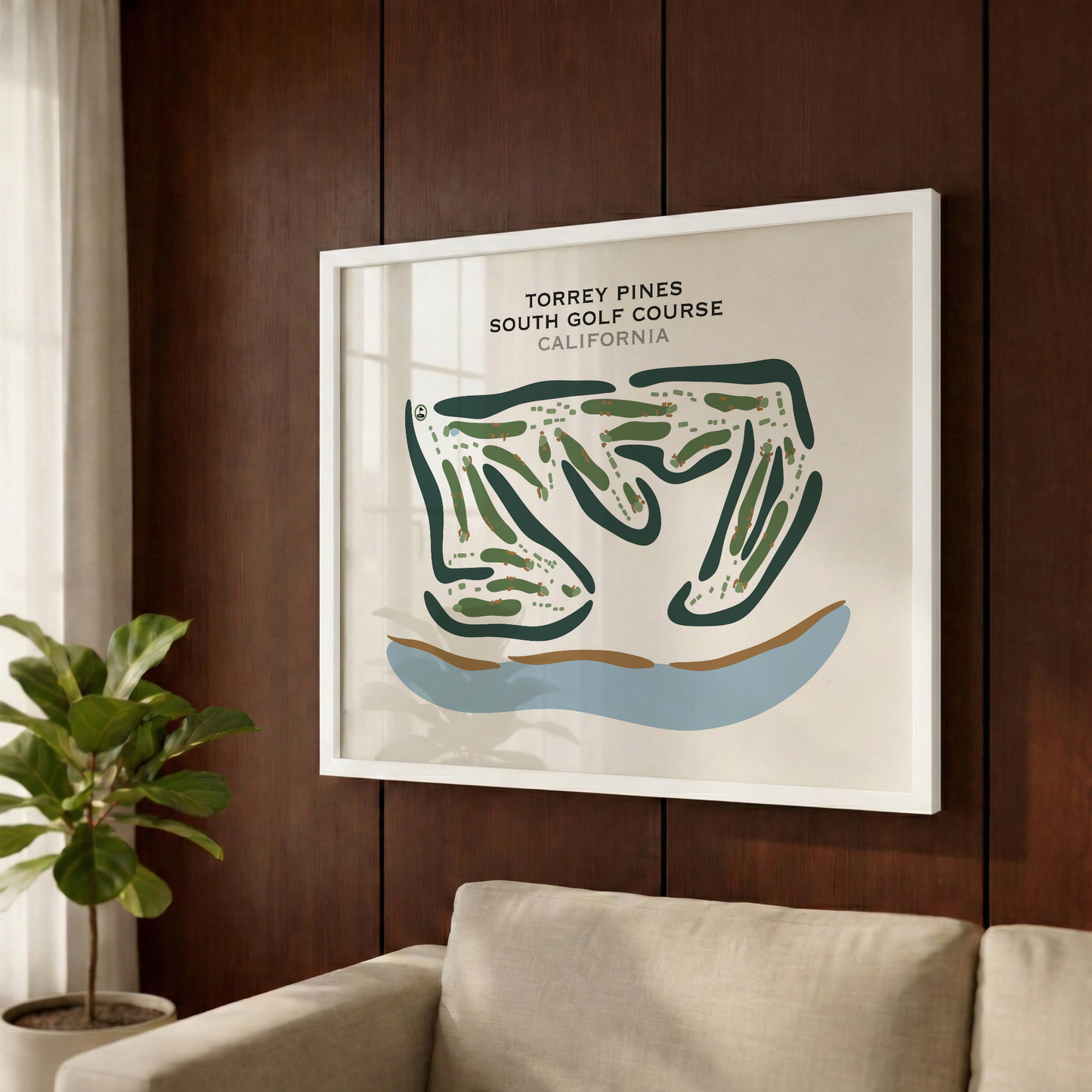 Torrey Pines South Course, California - Printed Golf Courses