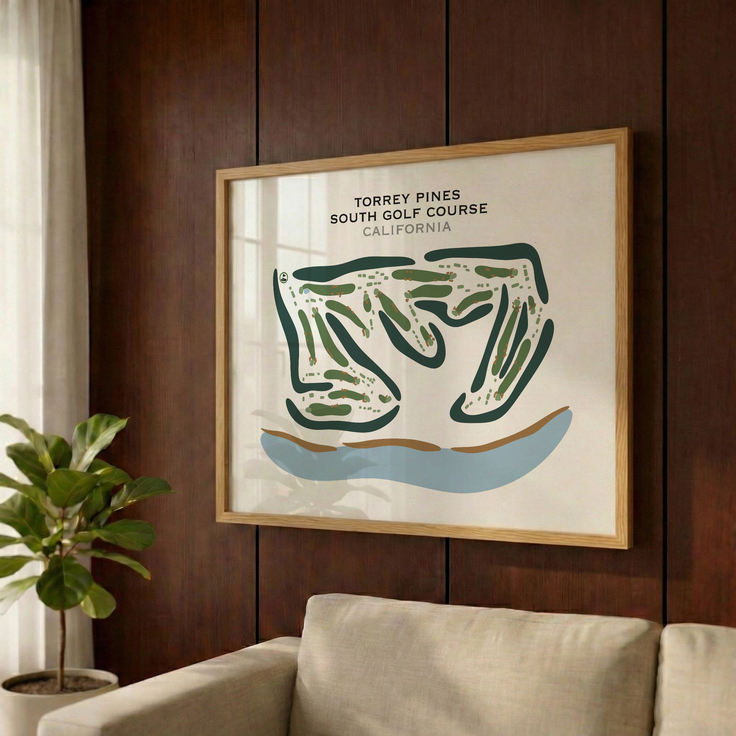 Torrey Pines South Course, California - Printed Golf Courses