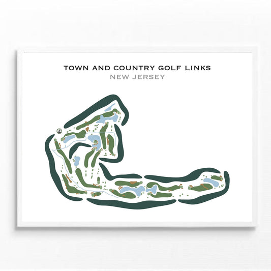 Town & Country Golf Links, New Jersey - Printed Golf Courses