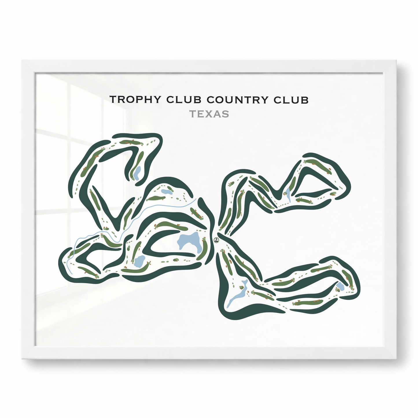 Trophy Club Country Club, Texas - Printed Golf Courses