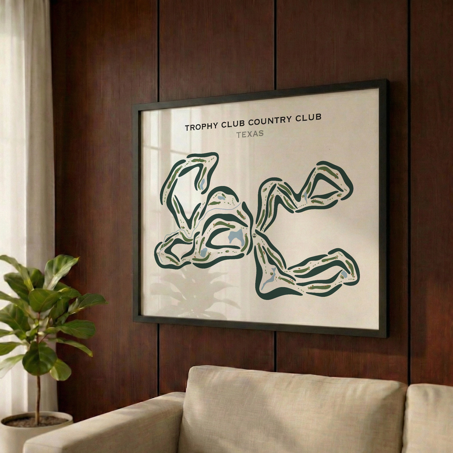 Trophy Club Country Club, Texas - Printed Golf Courses