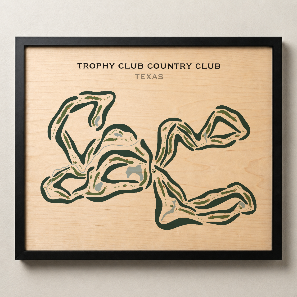 Trophy Club Country Club, Texas - Printed Golf Courses