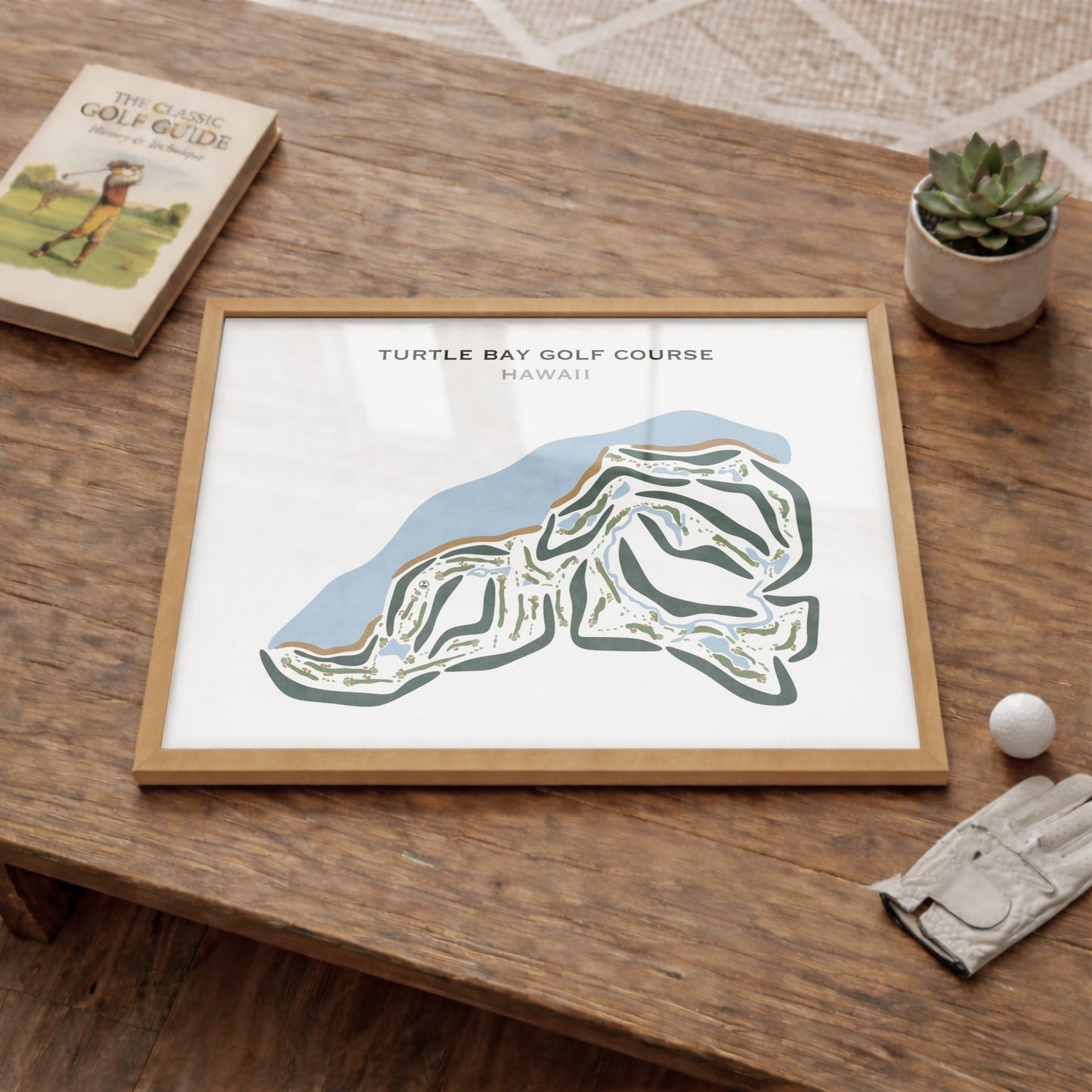 Turtle Bay Resort and Golf Club, Oahu, Hawaii - Printed Golf Courses