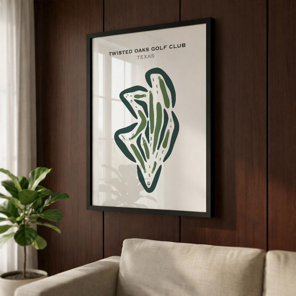 Twisted Oaks Golf Club, Texas - Printed Golf Courses