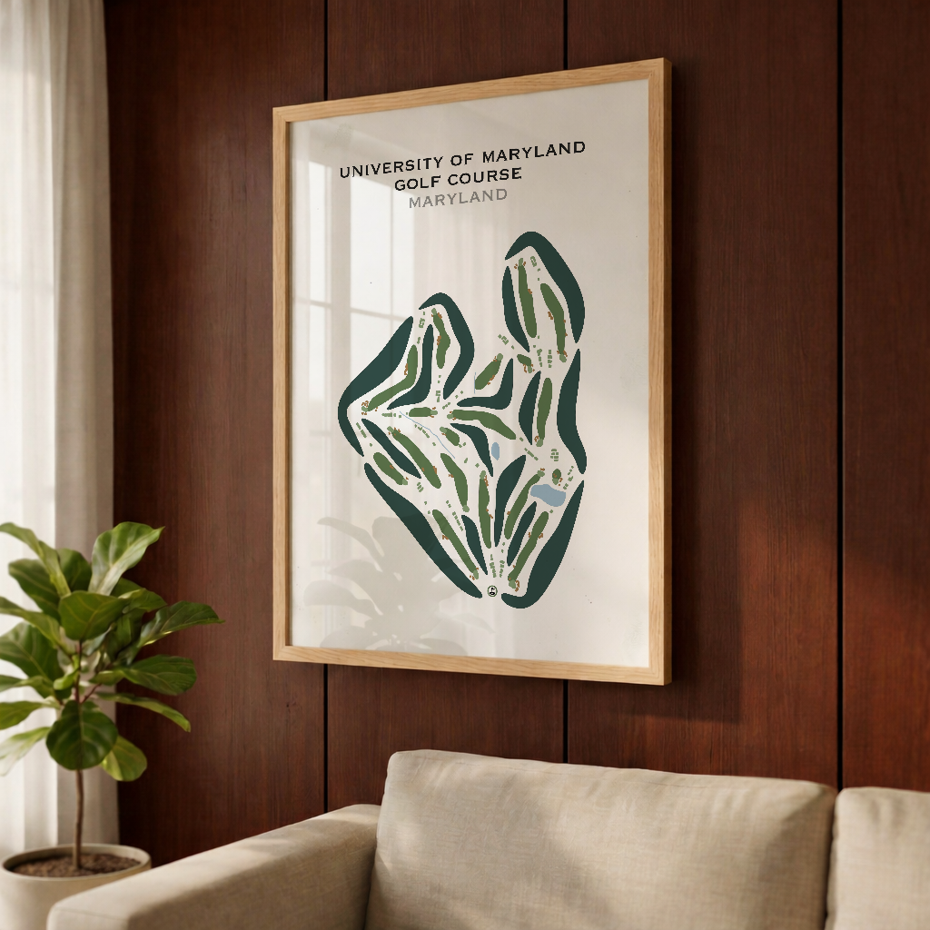 University of Maryland Golf Course, Maryland - Printed Golf Courses