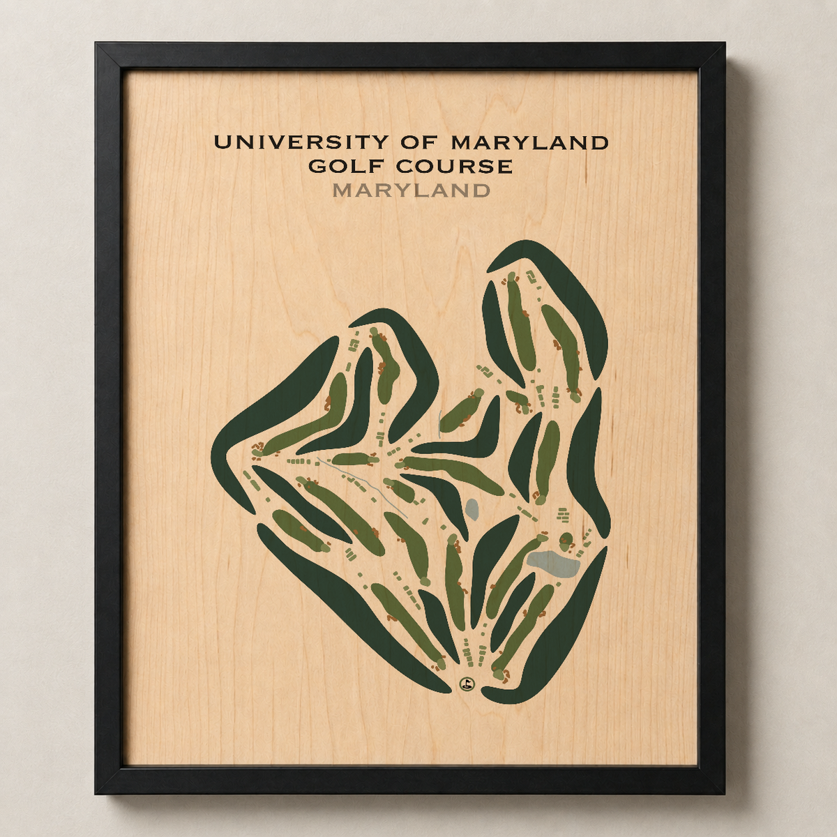 University of Maryland Golf Course, Maryland - Printed Golf Courses