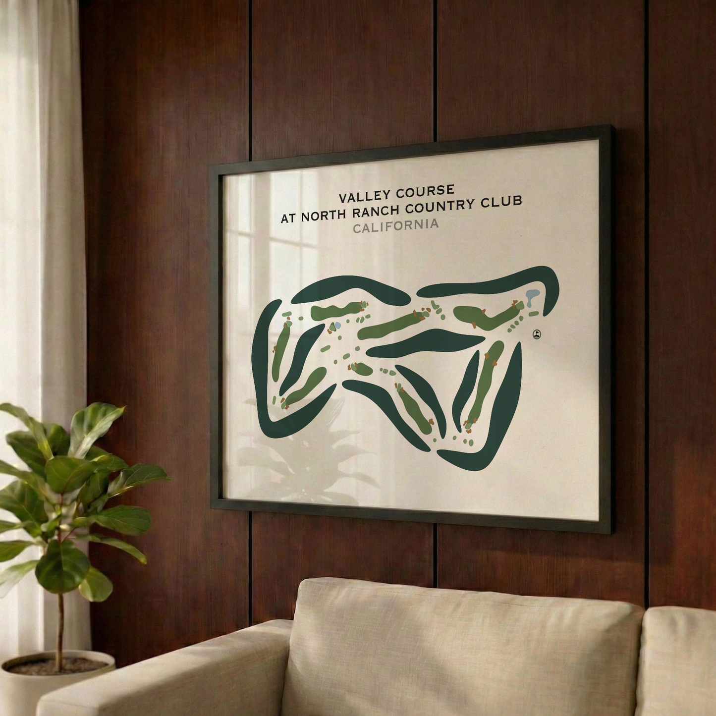 Valley Course at North Ranch Country Club, California - Printed Golf Courses