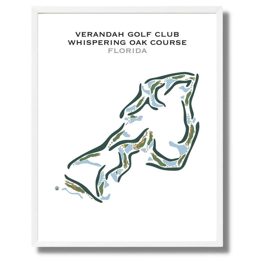Verandah Golf Club, Whispering Oak Course, Florida - Printed Golf Courses