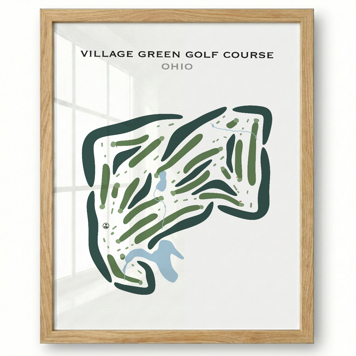 Village Green Golf Course, Ohio - Printed Golf Courses