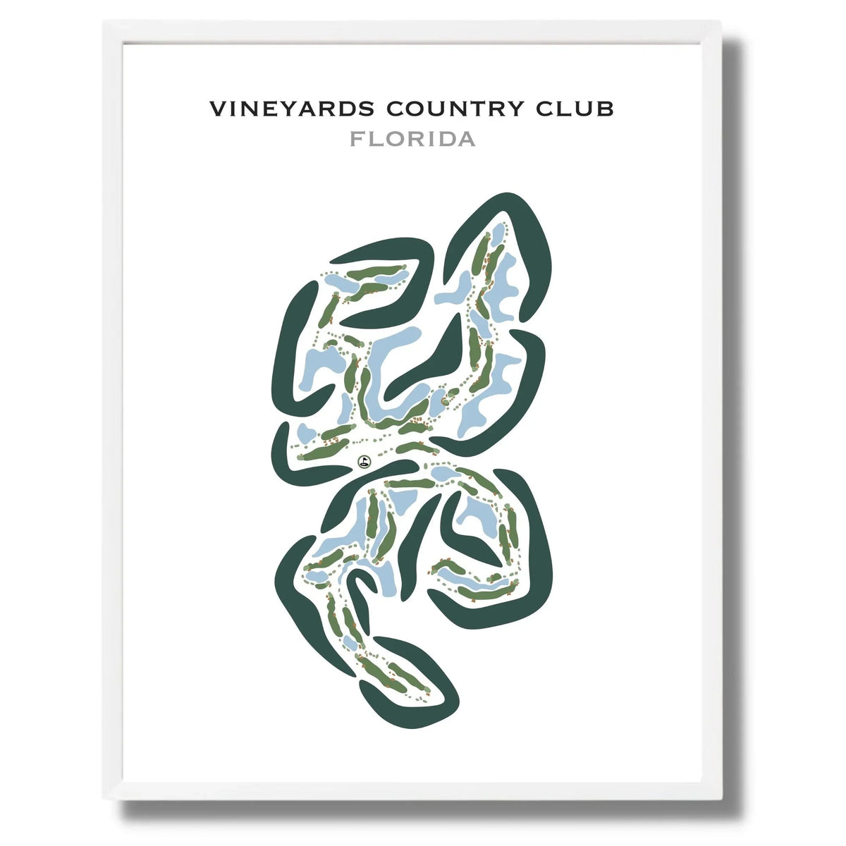 Vineyards Country Club, Florida - Printed Golf Courses
