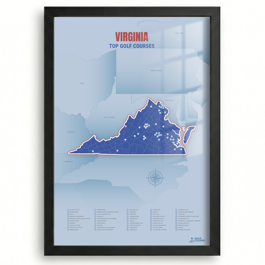 Map of Virginia Golf Courses