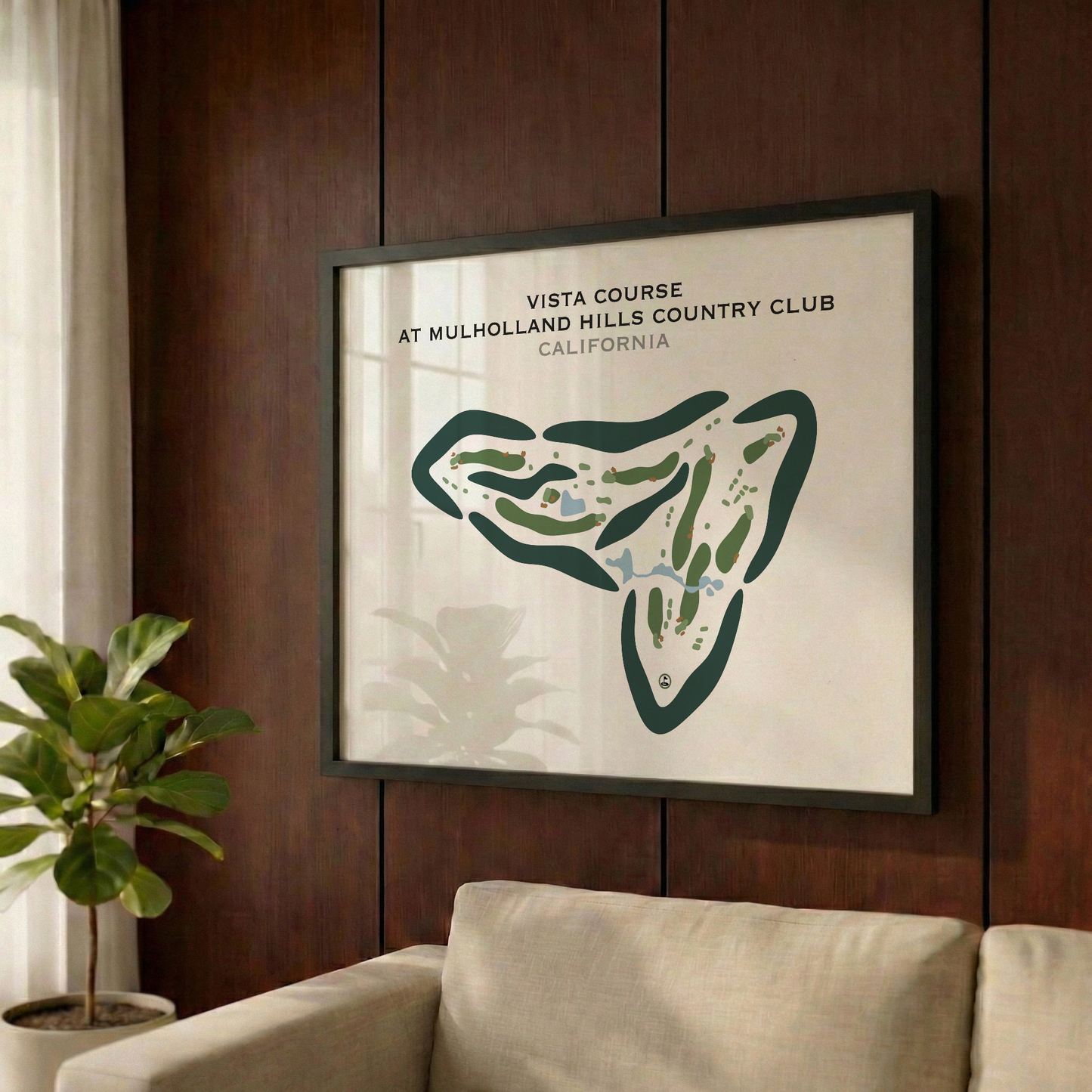 Vista Course at Mulholland Hills Country Club, California - Printed Golf Courses