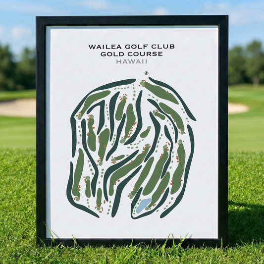 Wailea Golf Club Gold Course, Hawaii - Printed Golf Courses