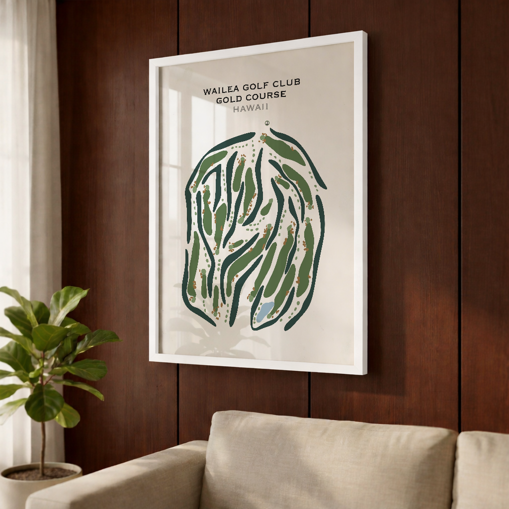 Wailea Golf Club Gold Course, Hawaii - Printed Golf Courses
