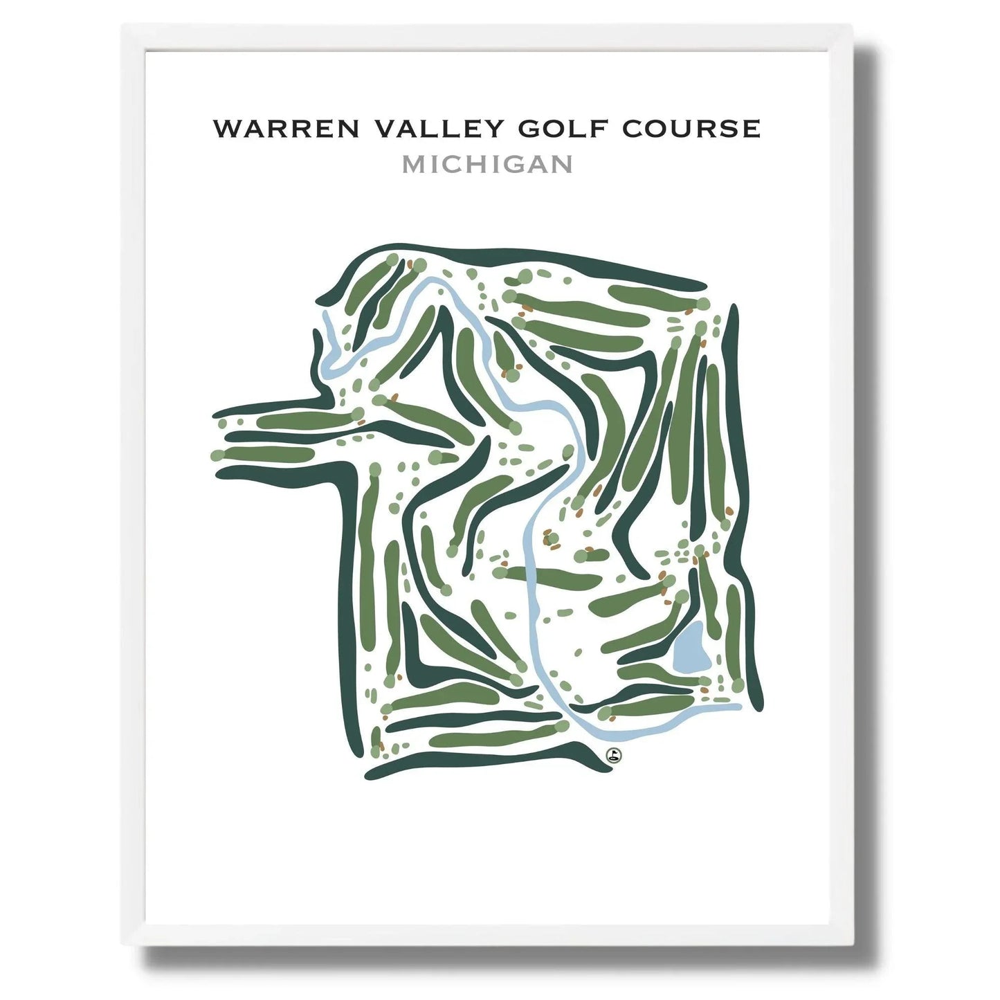 Warren Valley Golf Course, Michigan - Printed Golf Courses