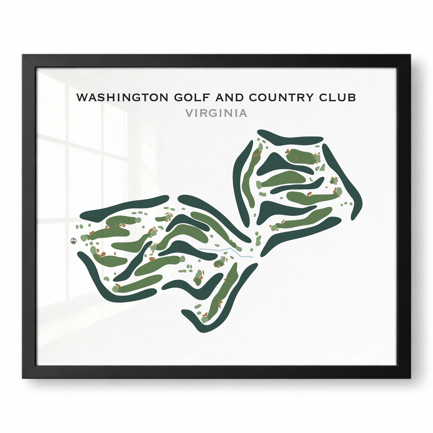 Washington Golf & Country Club, Virginia - Printed Golf Course