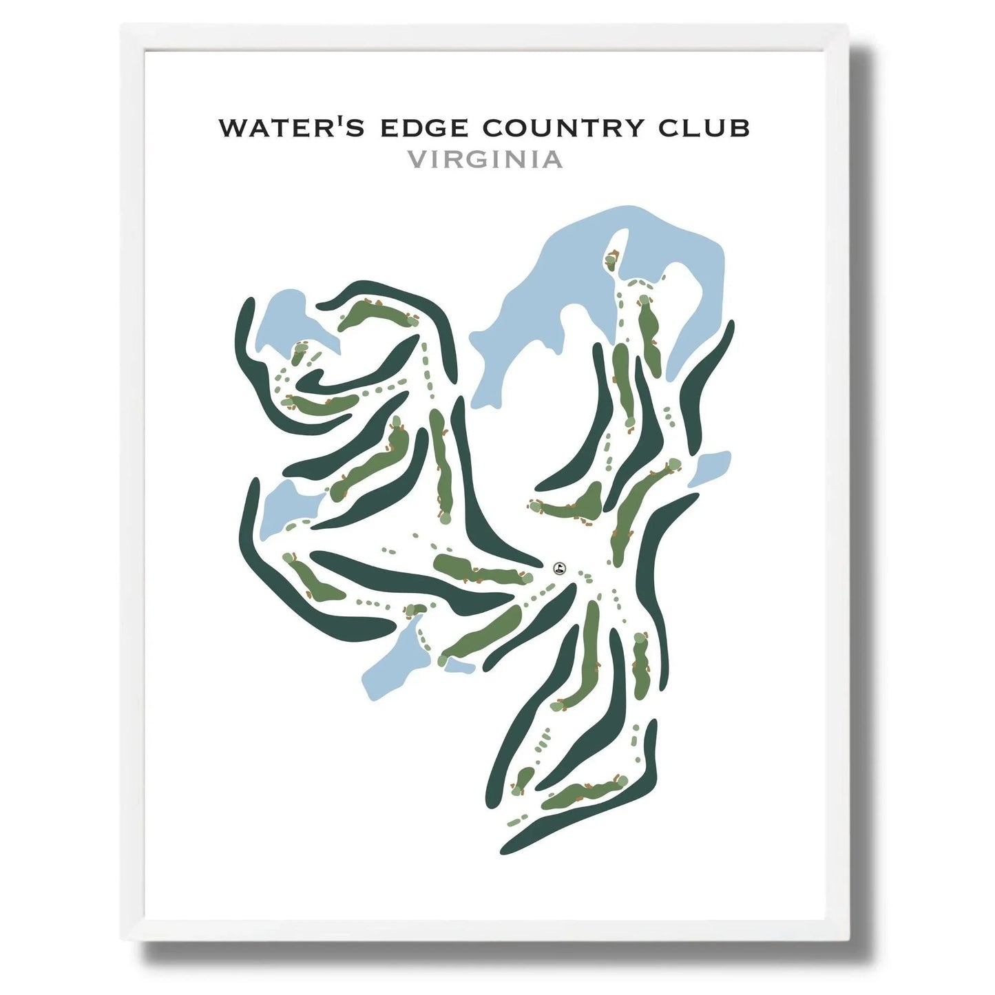 Water's Edge Country Club, Virginia - Printed Golf Course