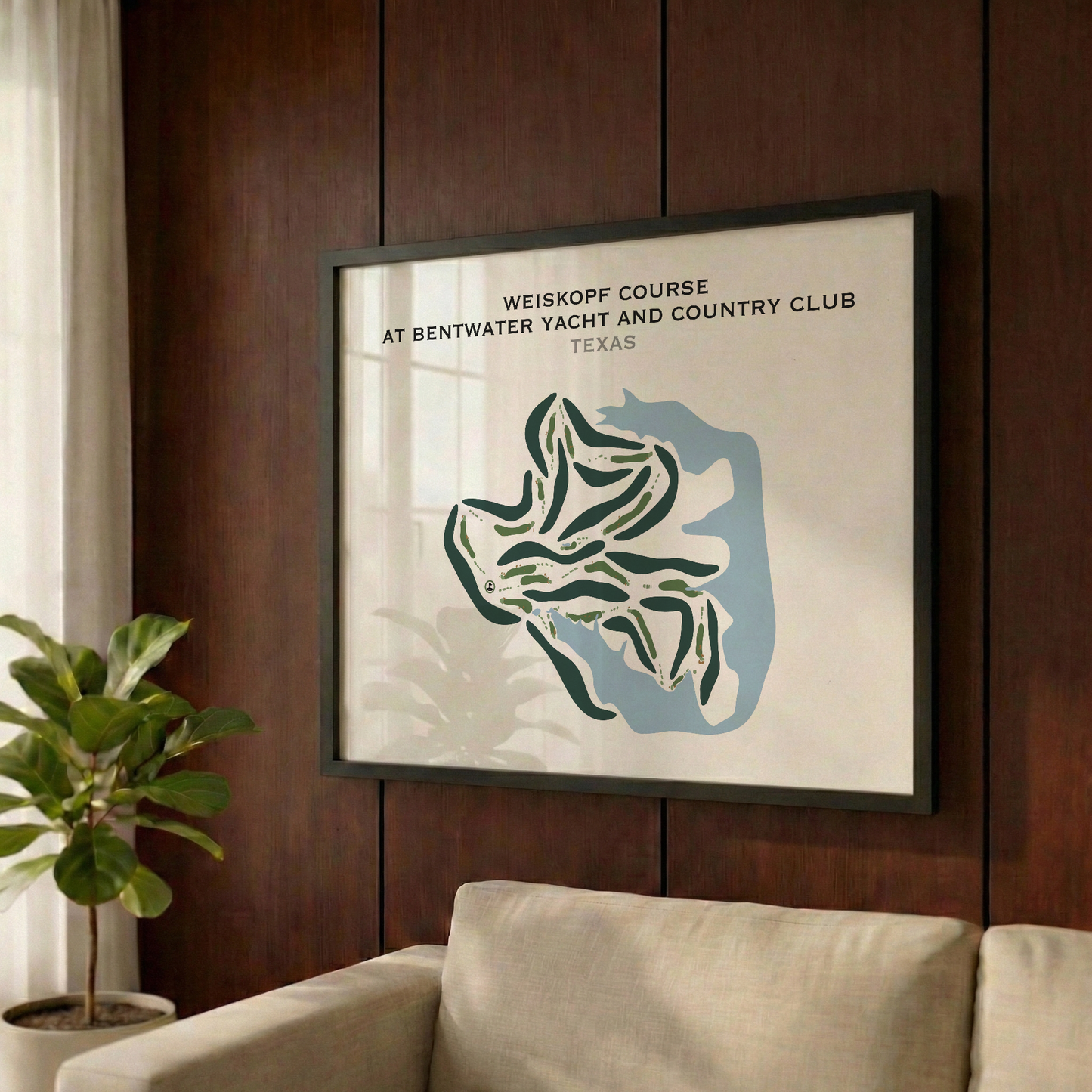 Weiskopf Course at Bentwater Yacht & Country Club, Texas - Printed Golf Courses