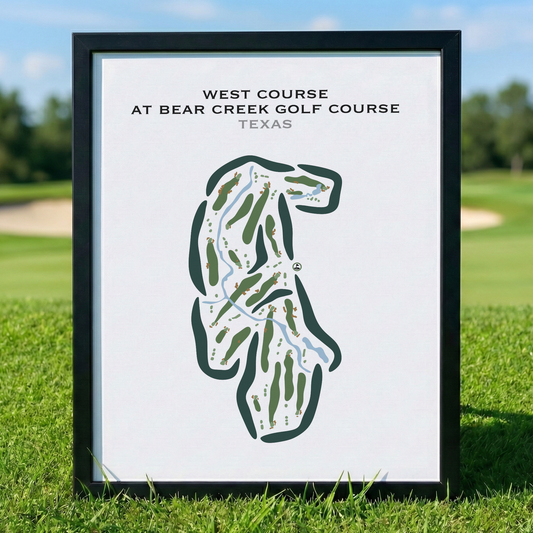 West Course at Bear Creek Golf Club, Texas - Printed Golf Courses