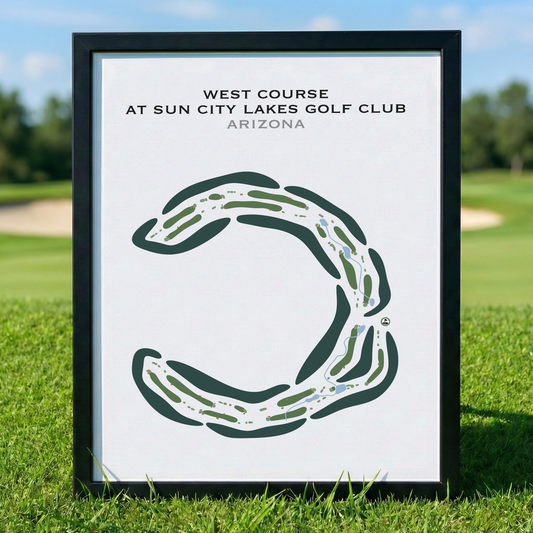 West Course at Sun City Lakes Golf Club, Arizona - Printed Golf Courses