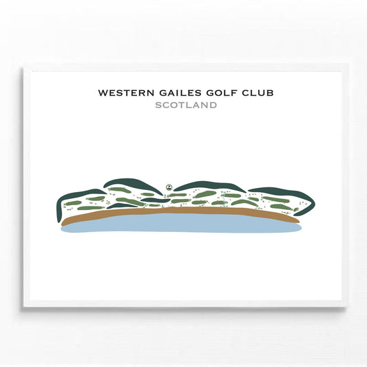 Western Gailes Golf Club, Scotland - Printed Golf Courses