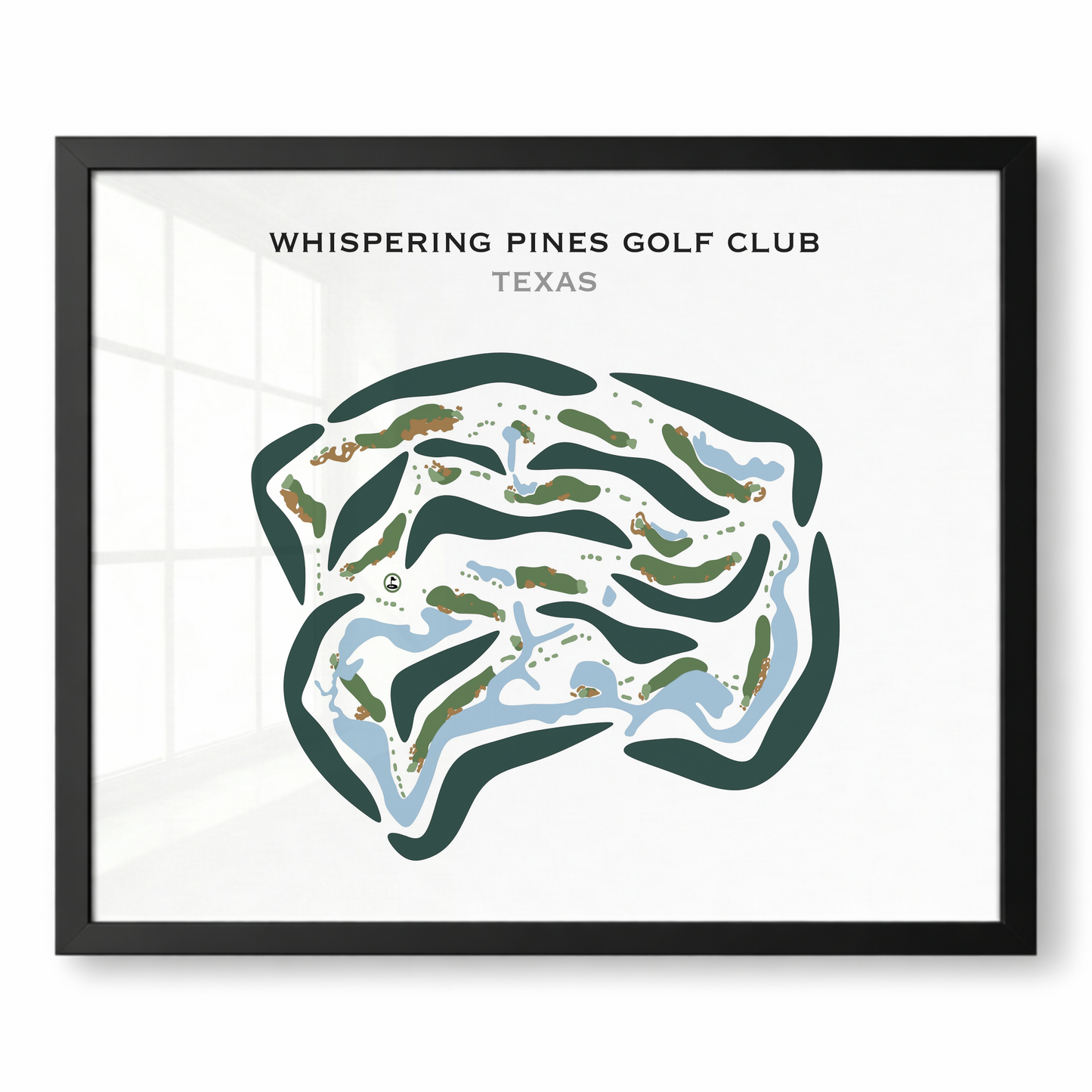 Whispering Pines Golf Club, Texas - Printed Golf Courses