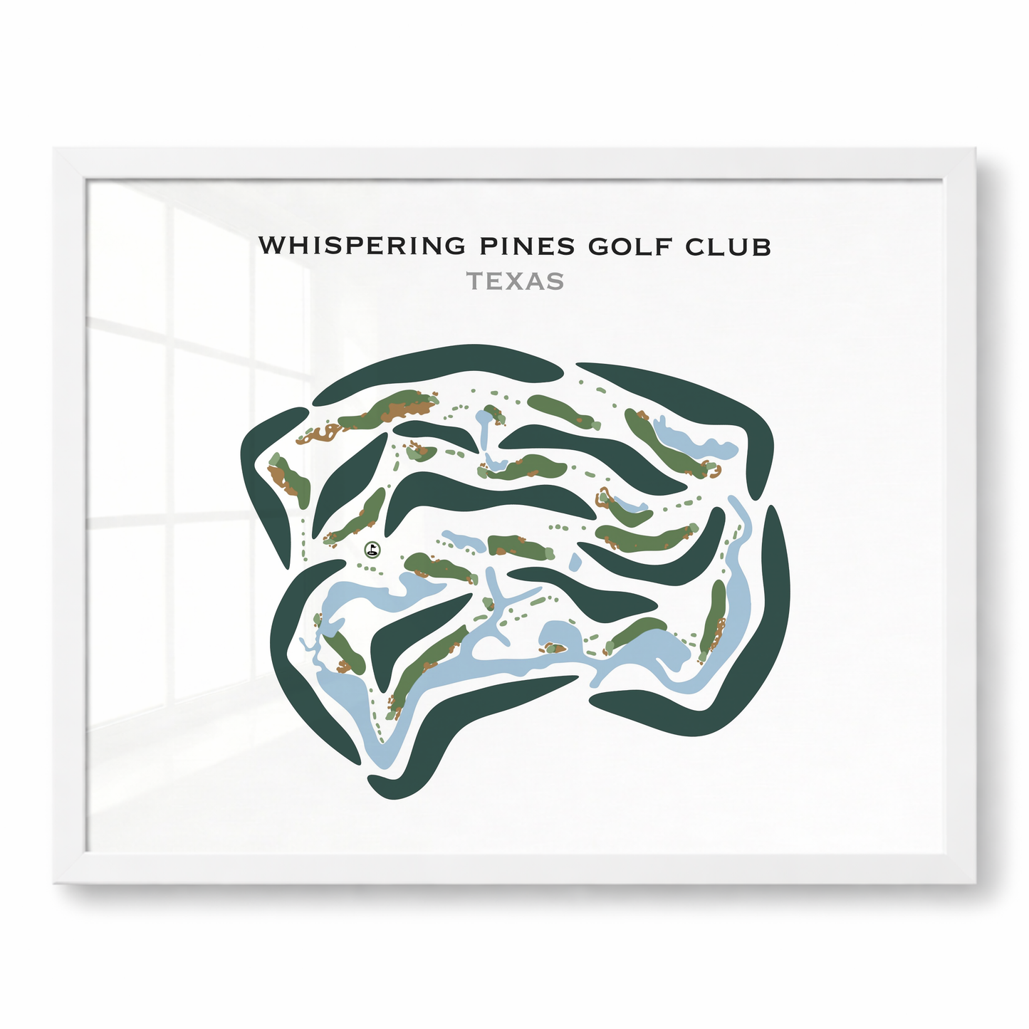 Whispering Pines Golf Club, Texas - Printed Golf Courses