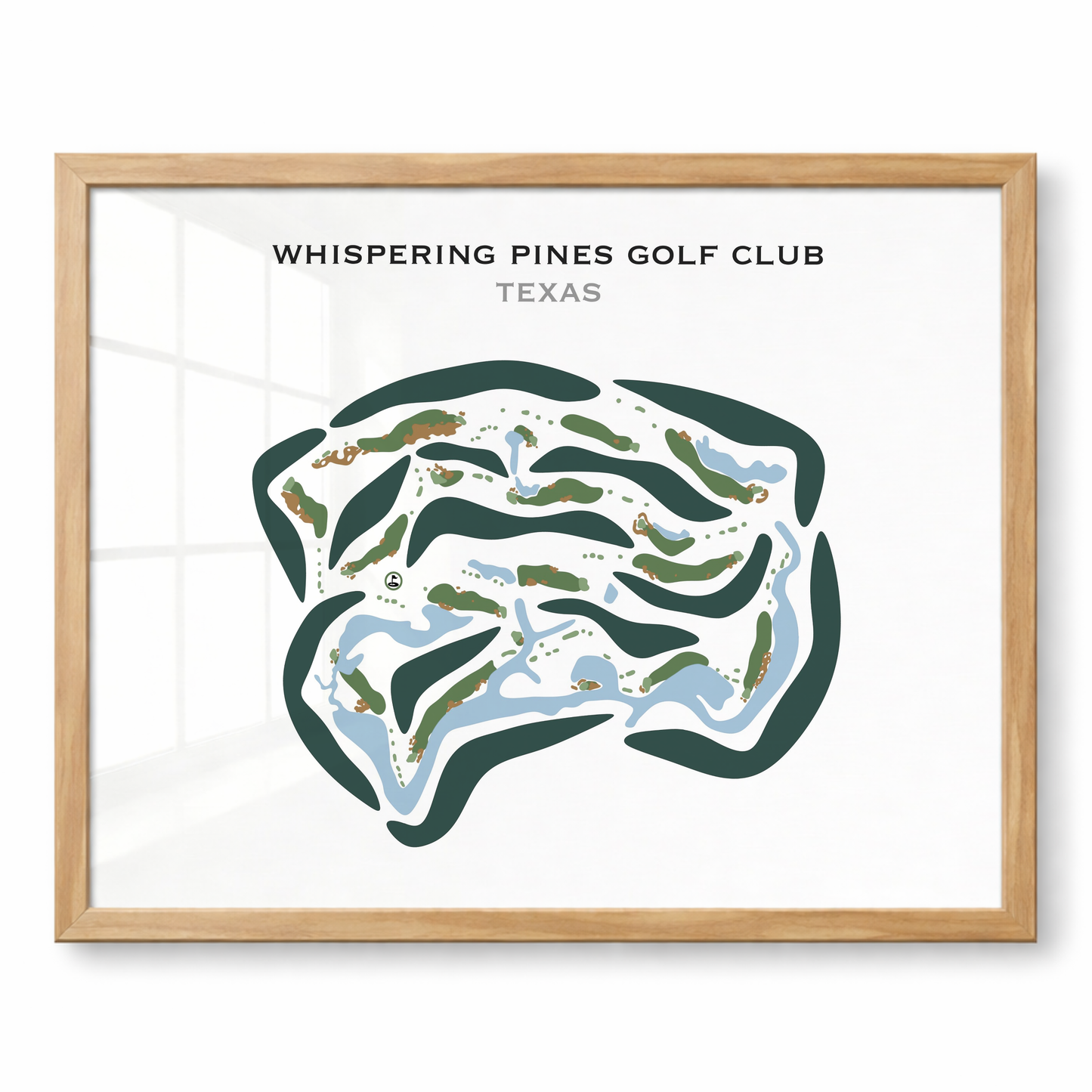 Whispering Pines Golf Club, Texas - Printed Golf Courses