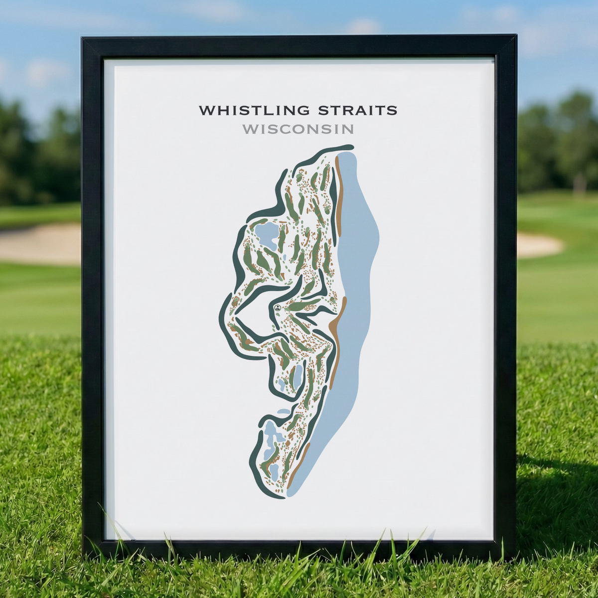 Whistling Straits, Sheboygan Wisconsin - Printed Golf Courses
