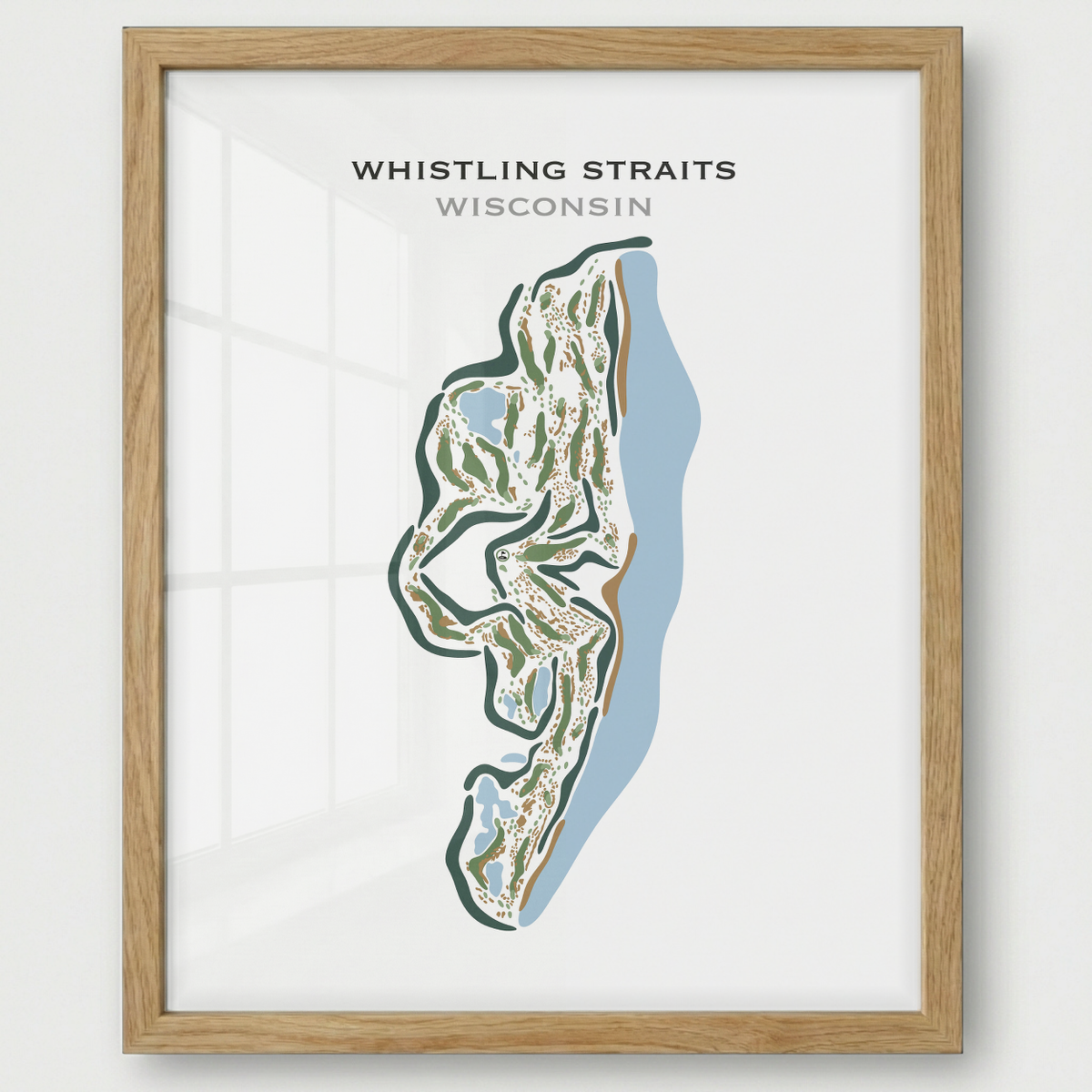 Whistling Straits, Sheboygan Wisconsin - Printed Golf Courses