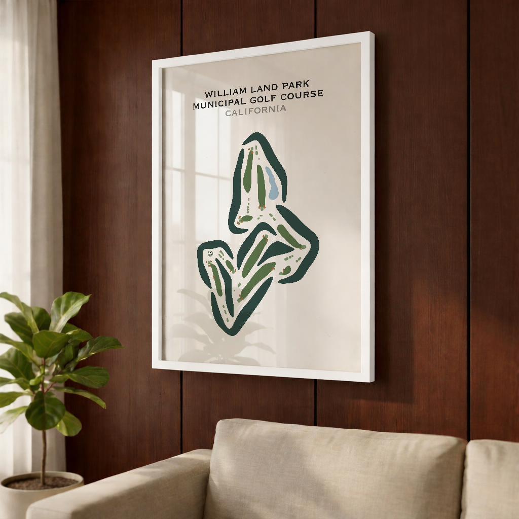 William Land Park Municipal Golf Course, California - Printed Golf Courses
