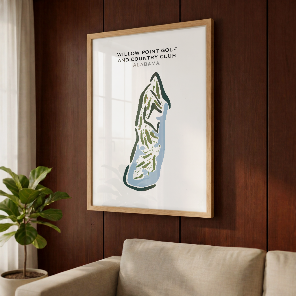 Willow Point Golf and Country Club, Alabama - Printed Golf Courses