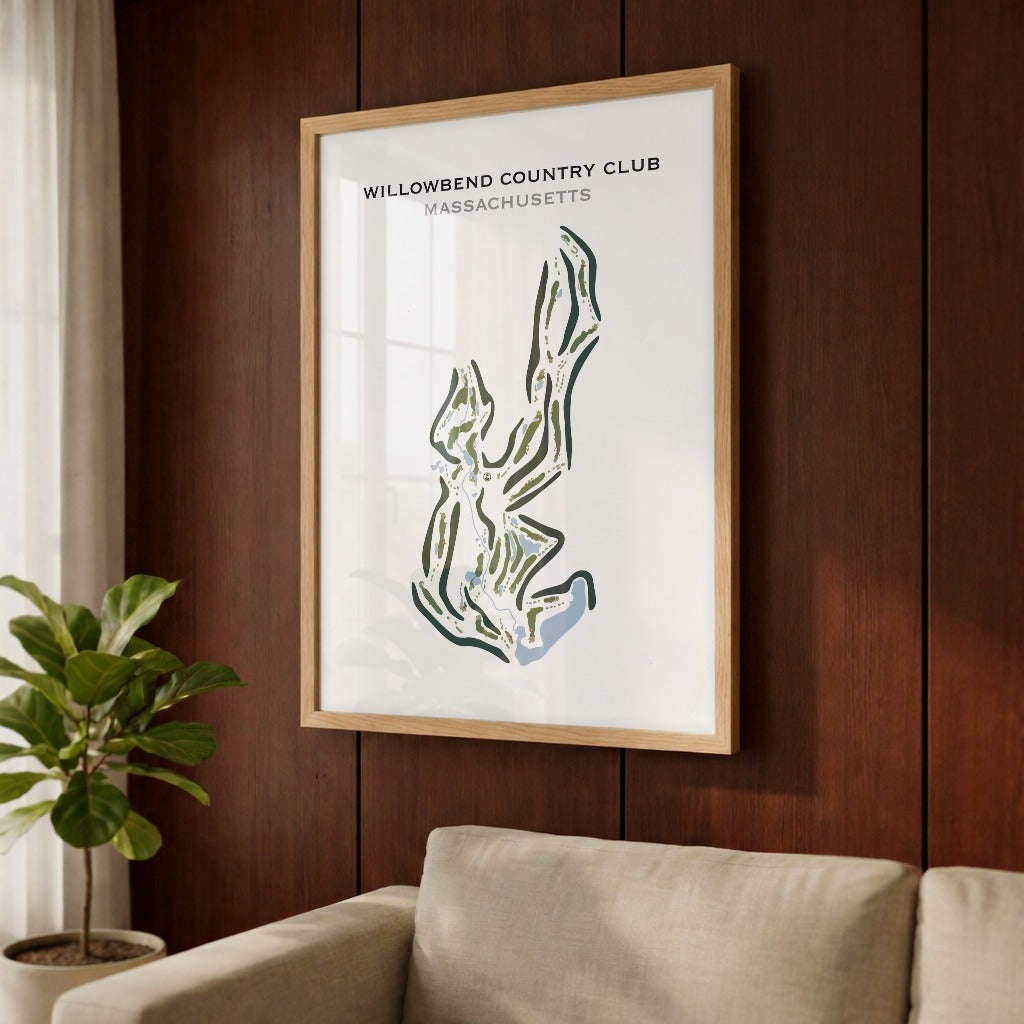 Willowbend Country Club, Massachusetts - Printed Golf Course