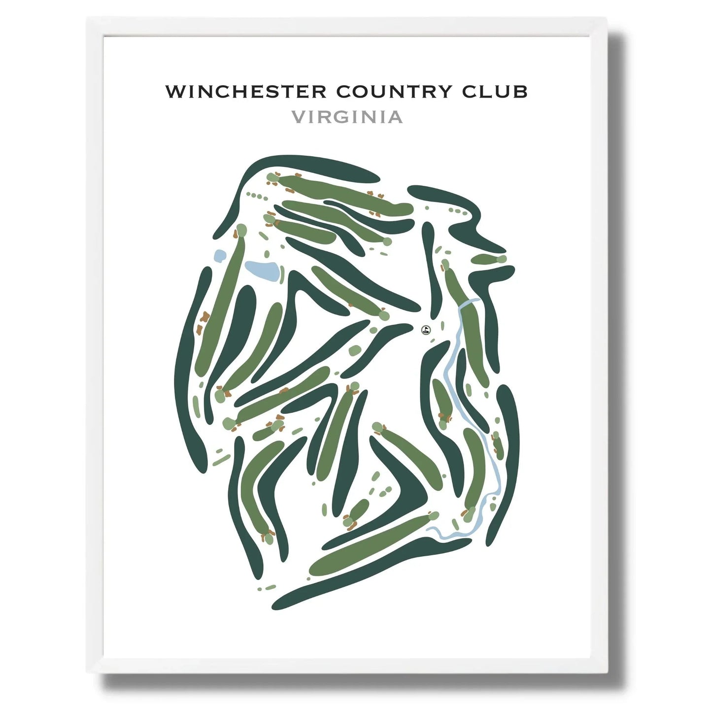 Winchester Country Club, Virginia - Printed Golf Course