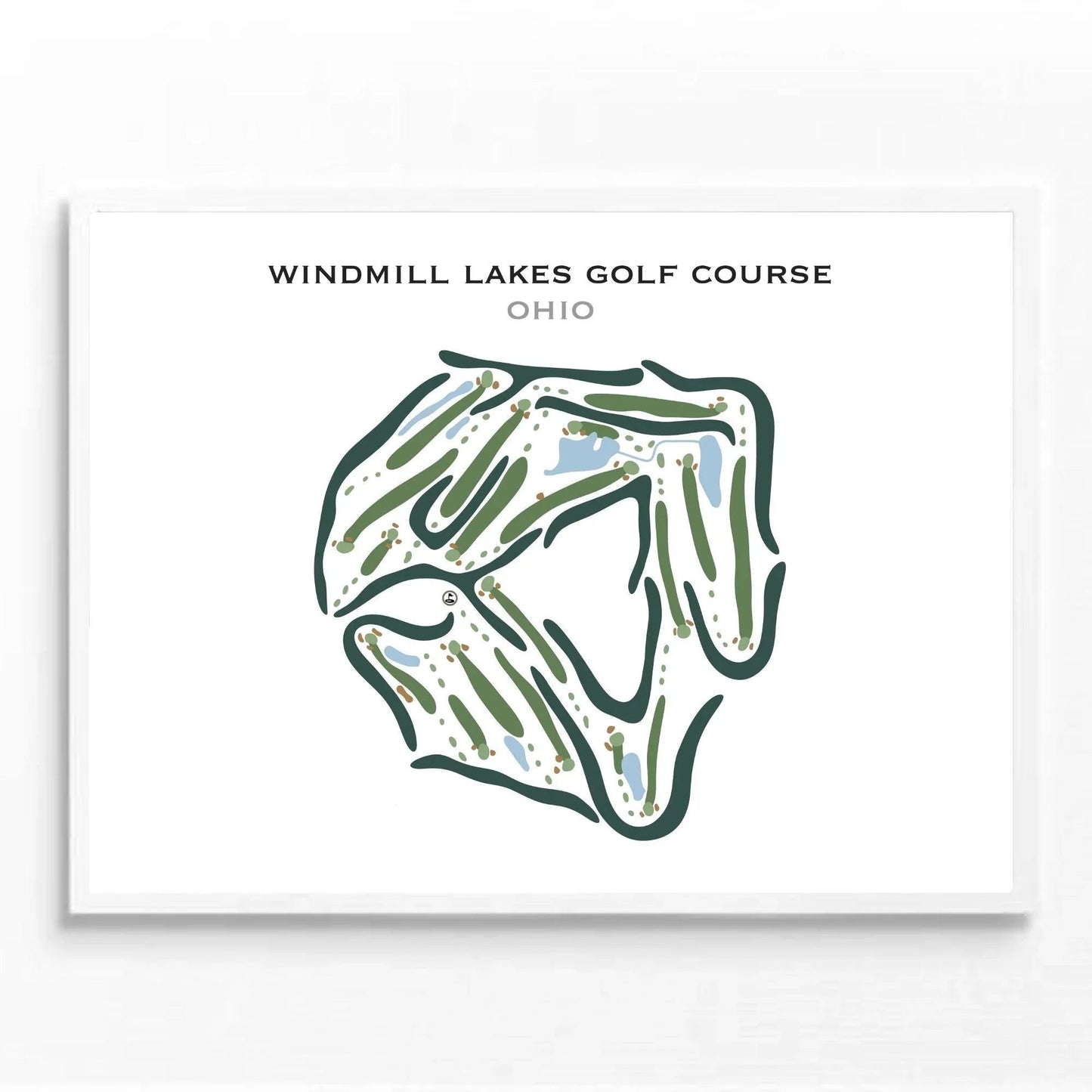 Windmill Lakes Golf Course, Ohio - Printed Golf Courses