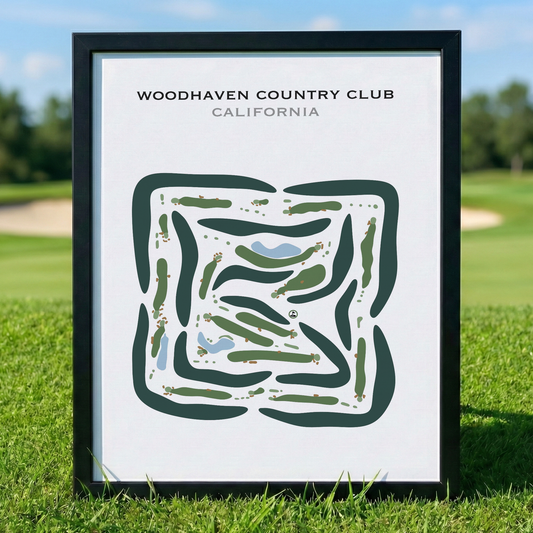 Woodhaven Country Club, California - Printed Golf Course