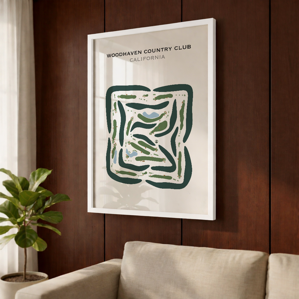Woodhaven Country Club, California - Printed Golf Course