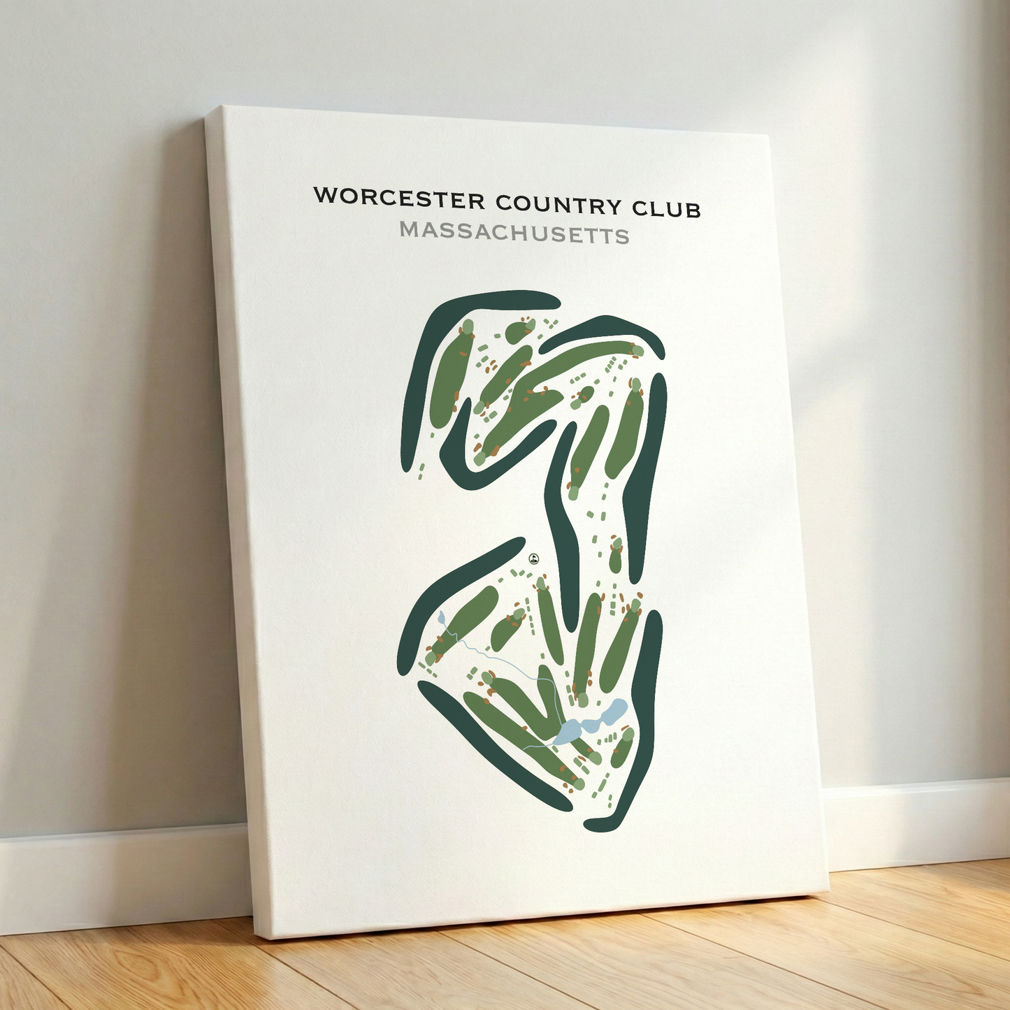 Worcester Country Club, Massachusetts - Printed Golf Courses