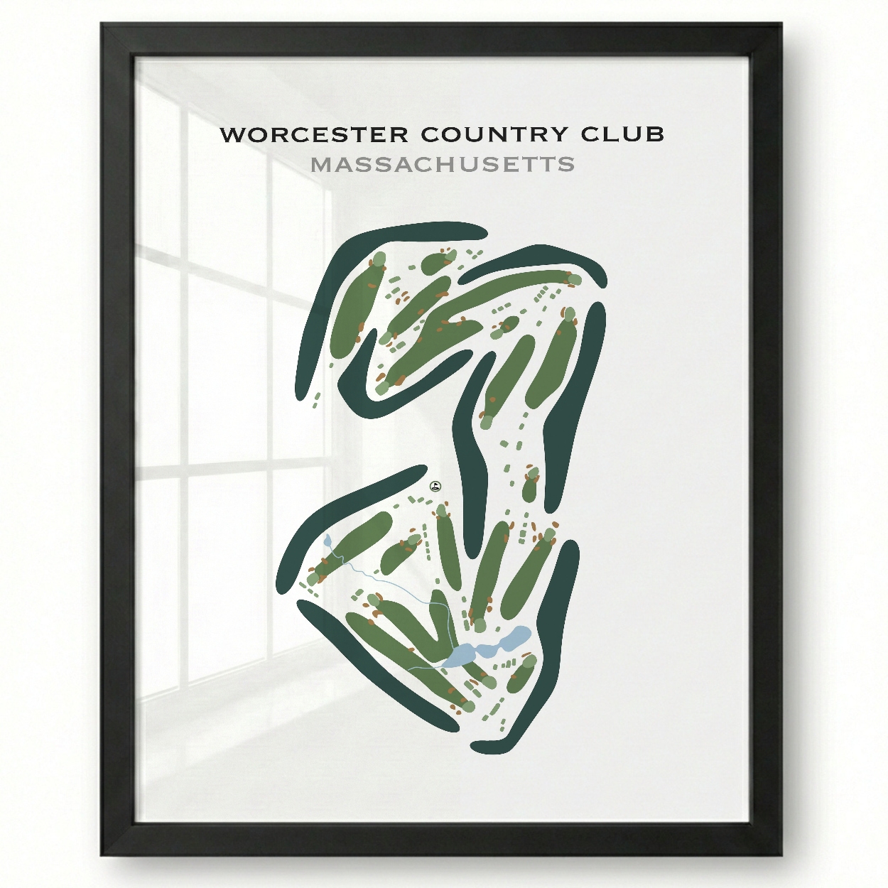 Worcester Country Club, Massachusetts - Printed Golf Courses